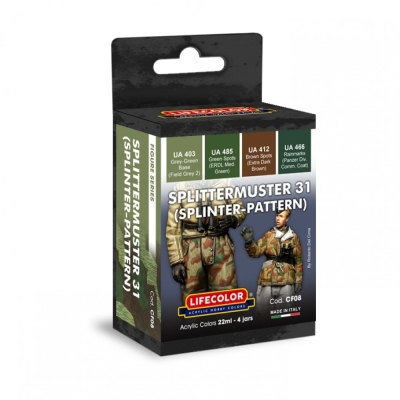 Paint Splinter Splittermuster 31 (Splinter-Pattern) Paint Set - Machinegun